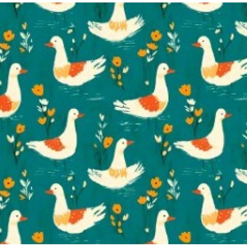 ST25 - TRICOL. COLEÇÃO MODERN GEESE - GANSO  - 100% ALGODÃO 01883/001