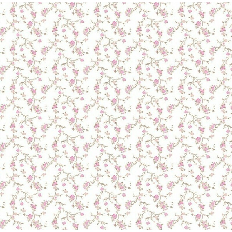 COLEÇÃO ELEGANCE - FLORAL ROSA COM RAMOS- ( FD 300 ) - R