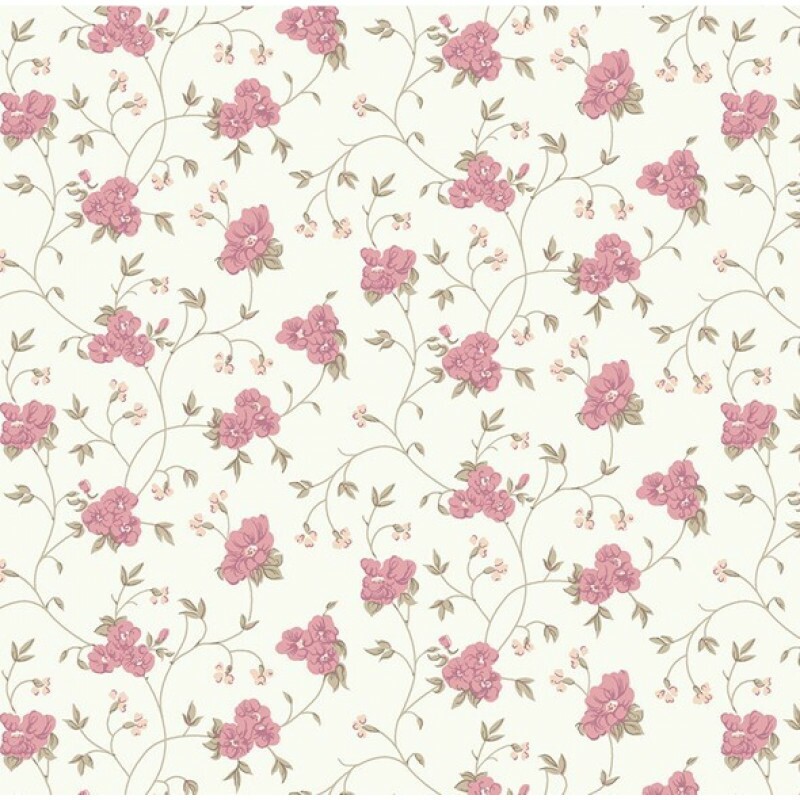 COLEÇÃO ELEGANCE - FLORAL MEDIO ROSE COM RAMOS- ( FD 300 ) - R