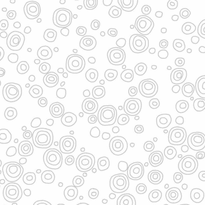 COLEÇÃO BUBBLES - CIRCULOS BRANCO C/ BRANCO