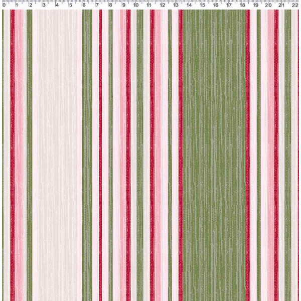 COLEÇÃO HOME DECOR DIGITAL - SARJA EST - LISTRADO C/ ROSA E VERDE - ( 80206- VAR,01 ) - C