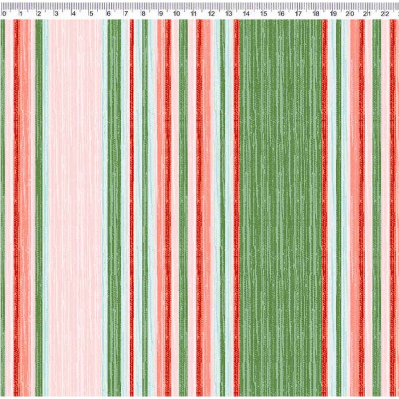 COLEÇÃO HOME DECOR DIGITAL - SARJA EST - LISTRADO C/ LARANJA E VERDE - ( 80206- VAR,02 ) - C