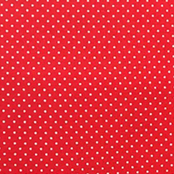 TRIC. BASICS NEW PREMIUM - COLEÇÃO ESSENTIALS - MICRO POAS BRANCO - FUNDO VERMELHO - ( E047) - T