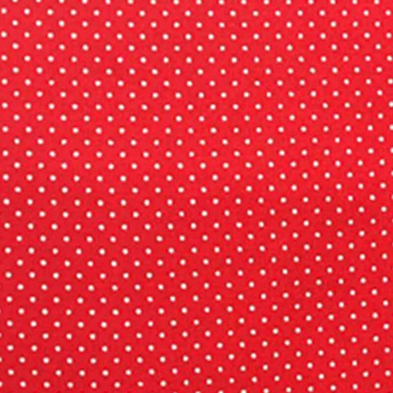 TRIC. BASICS NEW PREMIUM - COLEÇÃO ESSENTIALS - MICRO POAS BRANCO - FUNDO VERMELHO - ( E047) - T