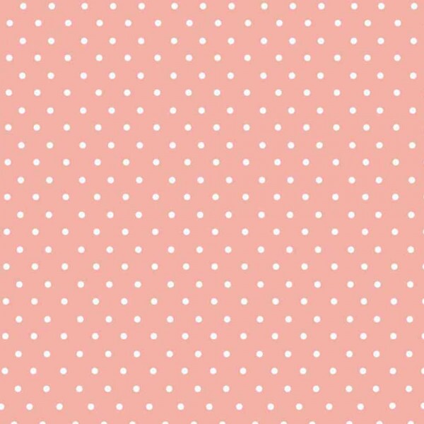 TRIC. BASICS NEW PREMIUM - COLEÇÃO ESSENTIALS - MICRO POAS BRANCO - FUNDO ROSE- ( E047) - T