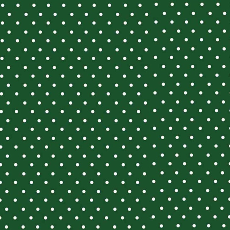 TRIC. BASICS NEW PREMIUM - COLEÇÃO ESSENTIALS - MICRO POAS BRANCO - FUNDO VERDE CANA - ( E047) - T