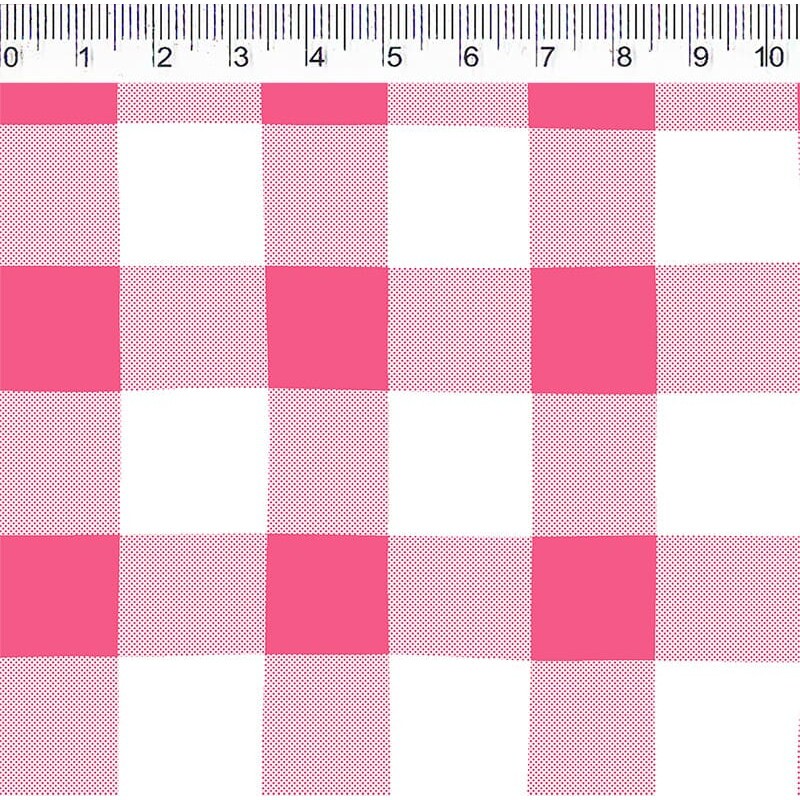 COLEÇÃO VICHY ESTAMPADA -  XADREZ PINK - ( 1377 VA,08 ) - R