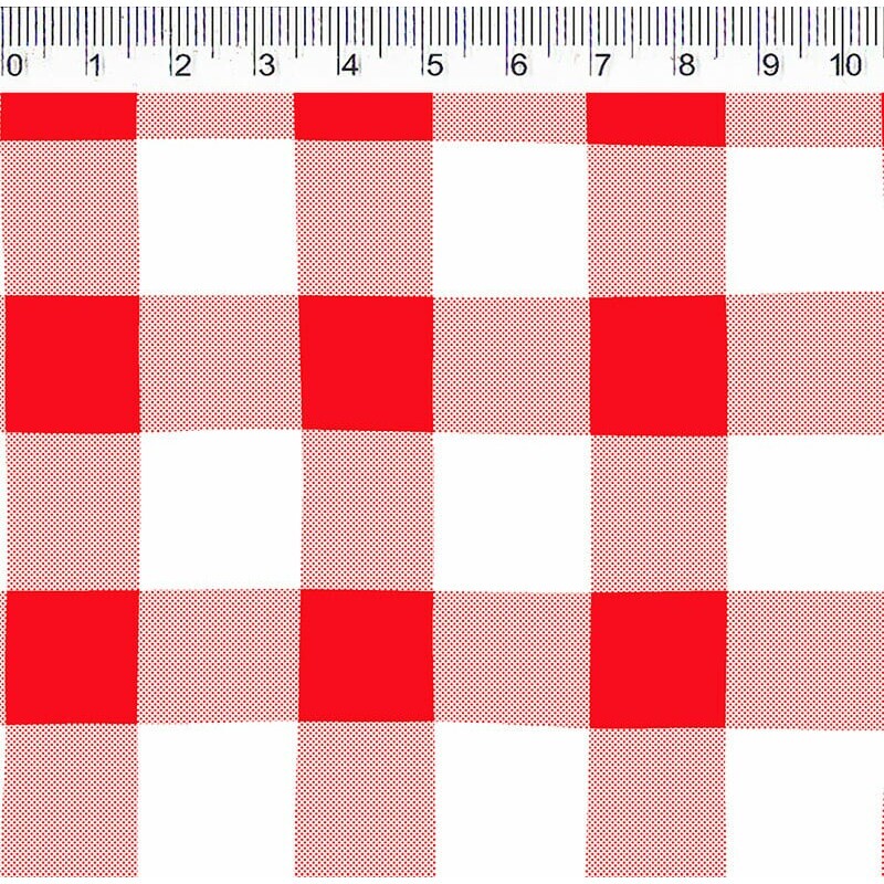 COLEÇÃO VICHY ESTAMPADA -  XADREZ VERMELHO - ( 1377 ) - R