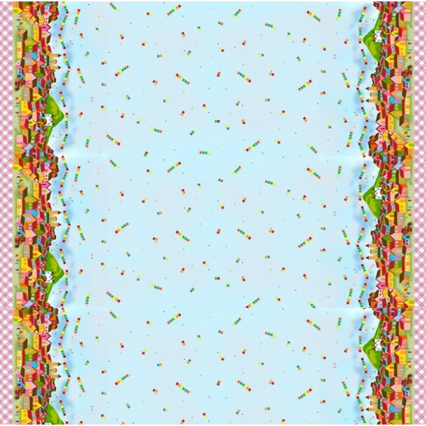 COLEÇÃO FESTA JUNINA DIGITAL 2025 - BARRADO FD AZUL CLARO -  83664/001