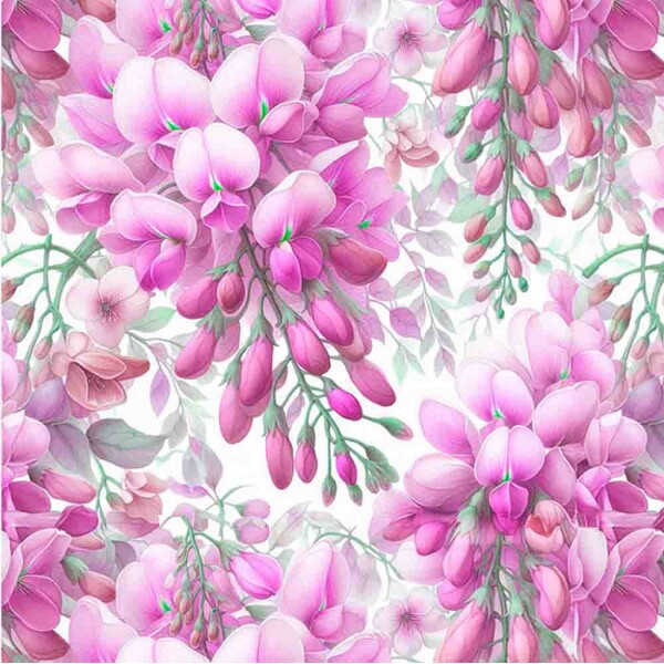 COLEÇÃO GARDEN - TRIC. DIGITAL - FLORAL GLICINIAS - ( 83671 VAR,01 ) - C