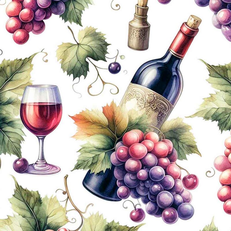 COLEÇÃO VINEYARD - TRIC. DIGITAL - UVAS E VINHOS - ( 83679 VAR,01 ) - C