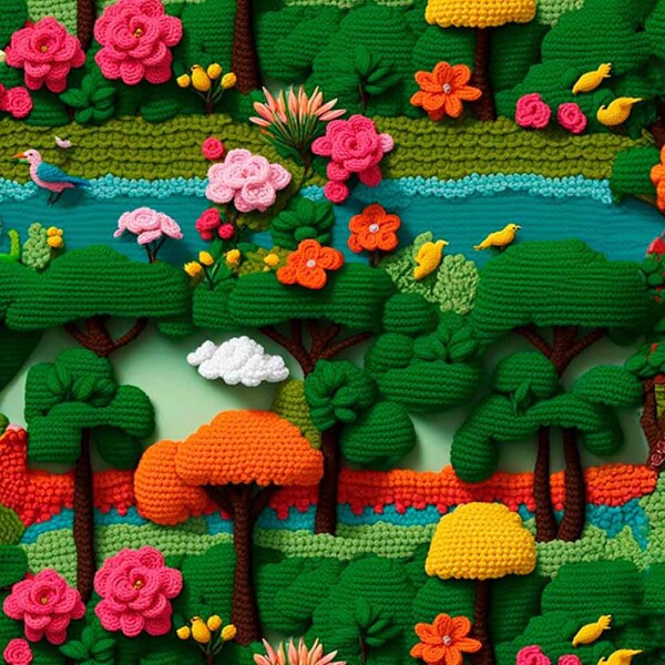 COLEÇÃO LANDSCAPE - TRIC. EST. DIGITAL - ARVORE C/ CROCHET - ( 84669 VAR,01 ) - C