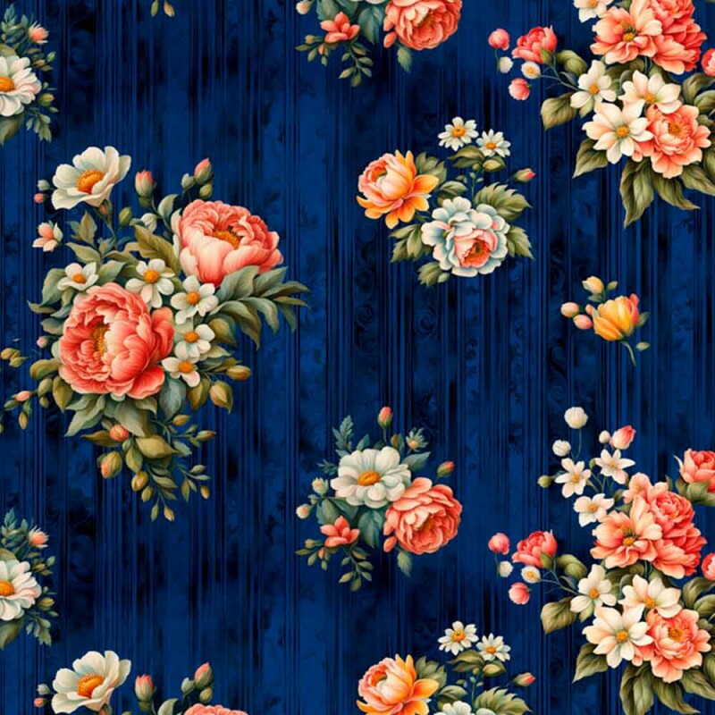 TRICOL. COLEÇÃO JARDIM DE ROSAS - ROSAS C/ TEXTURA FD AZUL 100% ALGODÃO 85662/001 TRICOL. COLEÇÃO JARDIM DE ROSAS - ROSAS C/ TEXTURA FD AZUL 100% ALGODÃO 85662/001