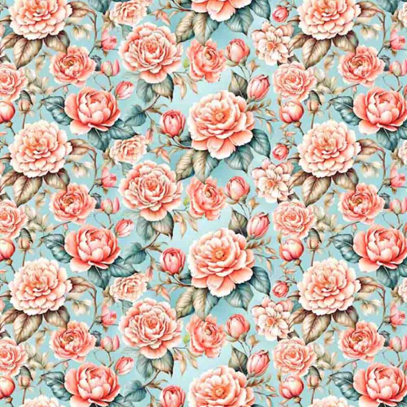 COLEÇÃO JARDIM DE ROSAS - TRIC. EST. DIGITAL - CAMELIAS E TULIPAS (85857-001)