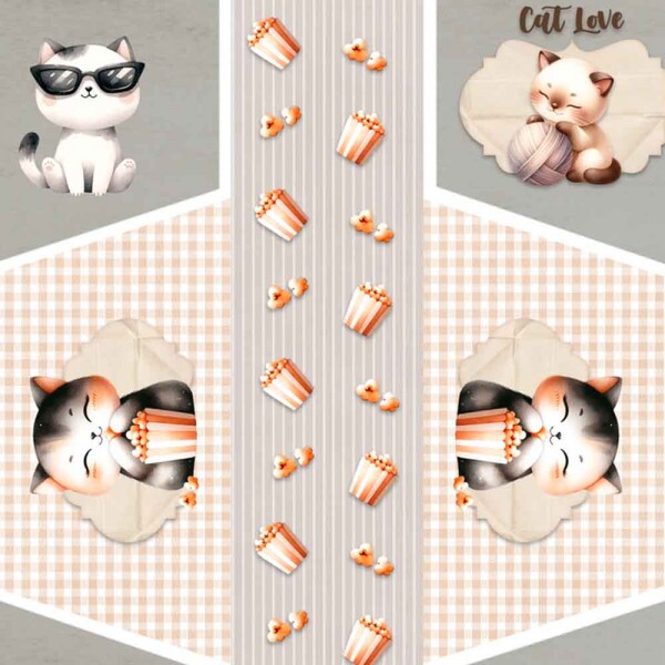 COLEÇÃO PUPPIES - TRIC. EST. DIGITAL - PAINEL CATS ( 1,50m x 50cm ) - C