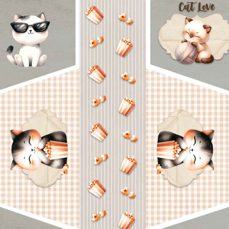 COLEÇÃO PUPPIES - TRIC. EST. DIGITAL - PAINEL CATS ( 1,50m x 50cm ) - C