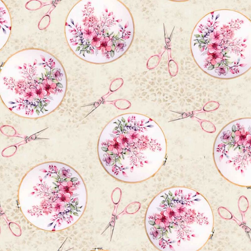 COLEÇÃO SEWING DREAMS - TRIC. EST. DIGITAL - BORDADO FLORAL 88271-01