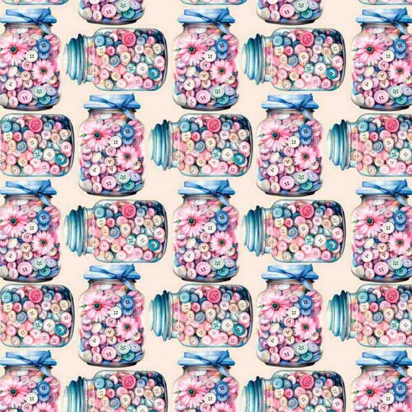 COLEÇÃO SEWING DREAMS - TRIC. EST. DIGITAL - POTES DE BOTOES 88276-01
