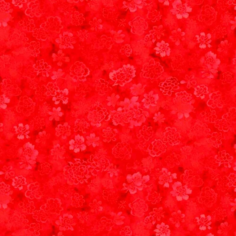 COLEÇÃO ORIENTAL - TRIC. EST. DIGITAL - FLORES ORIENTAL FD VERMELHO - 90508-03
