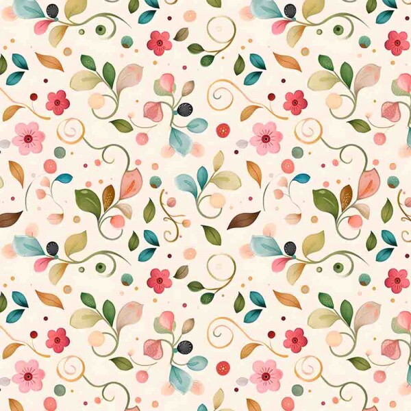 COLEÇÃO TINY FLOWERS  - TRIC. EST. DIGITAL - FLORAL 2 - 92098-001