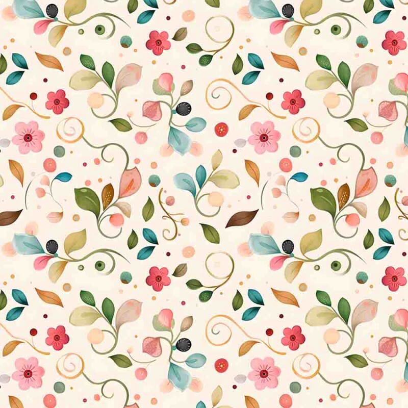 COLEÇÃO TINY FLOWERS  - TRIC. EST. DIGITAL - FLORAL 2 - 92098-001
