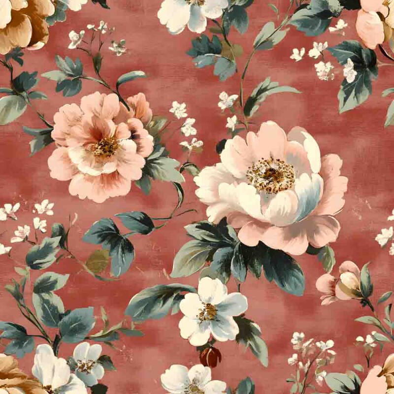 FV25 - COLEÇÃO OLD ROSE - TRIC. EST. DIGITAL - FLORAL MAIOR - 92127-001