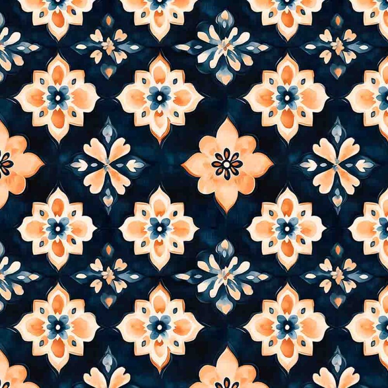 COLEÇÃO ORANGE NAVY  - TRIC. EST. DIGITAL - ARABESCO - 92120-001