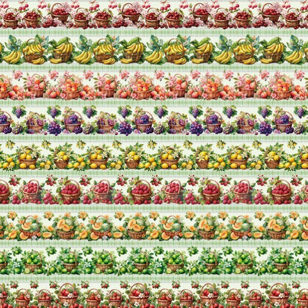 TRICOL. COLEÇÃO BARRADOS - CESTAS COM FRUTAS - 100% ALGODÃO 04602-001