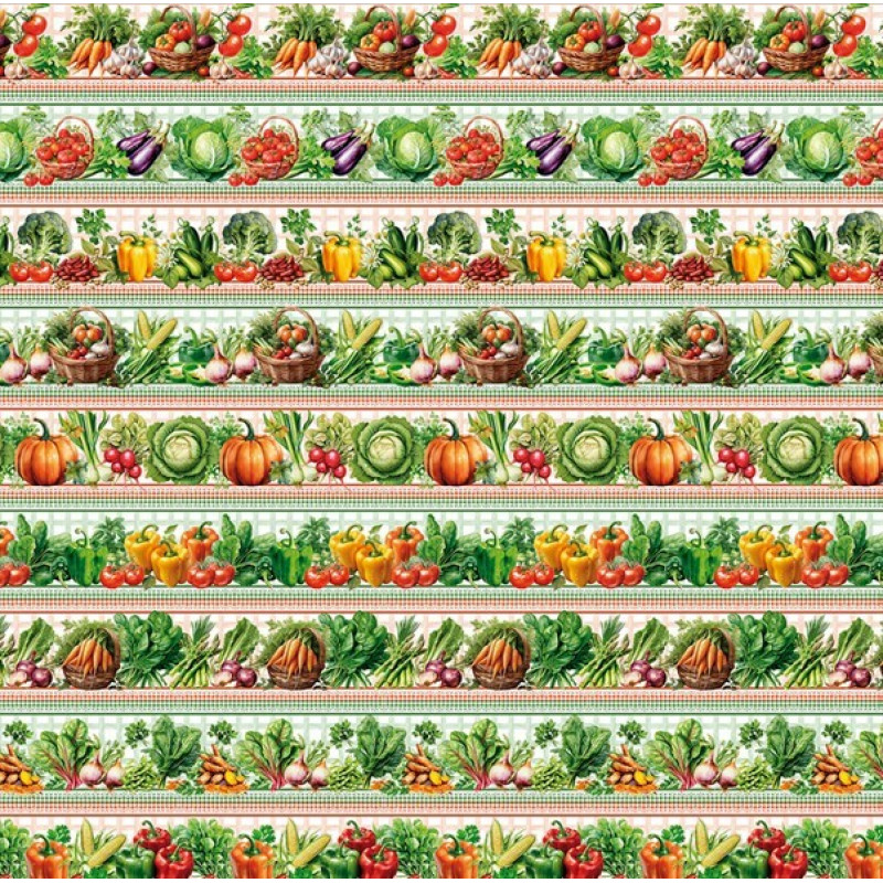 TRICOL. COLEÇÃO BARRADOS - LEGUMES - 100% ALGODÃO 04601-001