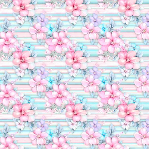 FV25 - COLEÇÃO FLORAL PEACE  - TRIC. EST. DIGITAL - FLORAL LISTRA HORIZONTAL - 94906-001