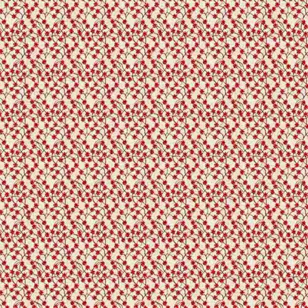 COLEÇÃO BORDADO VERMELHO - TRIC EST DIGITAL - LARG 1,50 - RAMINHOS FLOR VERMELHA - 92952-001