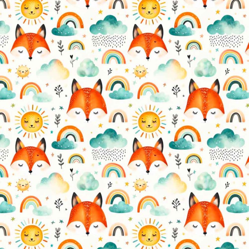 COLEÇÃO RAINBOW FOX -  TRIC EST DIGITAL - LARG 1,50 - CARA DE RAPOSA - 93252-001