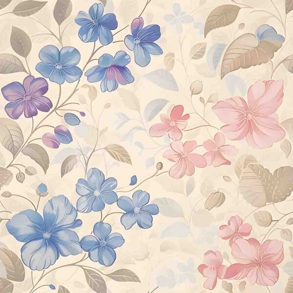AB25 - COLEÇÃO FLORAL COTTON - TRIC EST DIGITAL - LARG 1,50m - FLORAL EM LISTRA