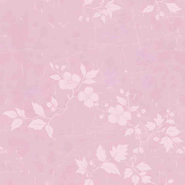 AB25 - COLEÇÃO FLORAL COTTON - TRIC EST DIGITAL - LARG 1,50m - TEXTURA ROSA