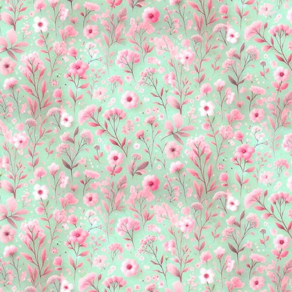 COLEÇÃO SERENITY - TRIC EST DIGITAL - LARG 1,50 - FLORAL FUNDO VERDE - 94075-003