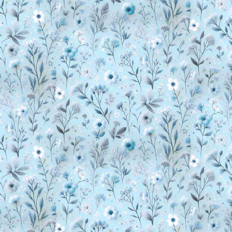 COLEÇÃO SERENITY - TRIC EST DIGITAL - LARG 1,50 - FLORAL FUNDO AZUL- 94075-004