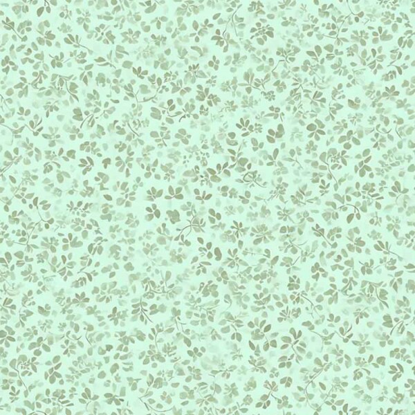 COLEÇÃO SERENITY - TRIC EST DIGITAL - LARG 1,50 - FLORAL MIUDO TEXTURA FUNDO VERDE - 94078-003