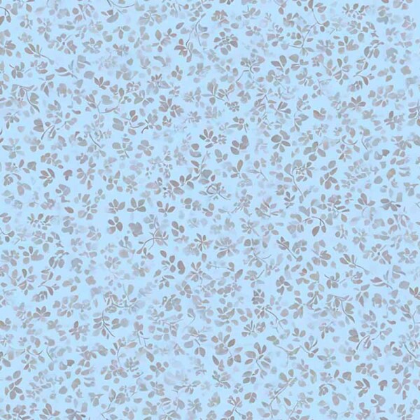 COLEÇÃO SERENITY - TRIC EST DIGITAL - LARG 1,50 - FLORAL MIUDO TEXTURA FUNDO AZUL - 94078-004