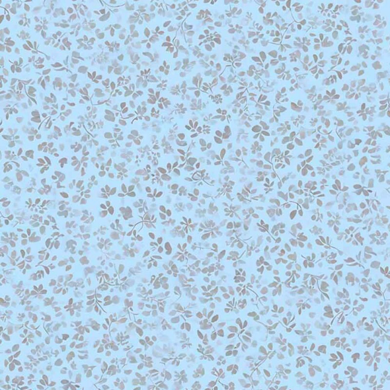 COLEÇÃO SERENITY - TRIC EST DIGITAL - LARG 1,50 - FLORAL MIUDO TEXTURA FUNDO AZUL - 94078-004