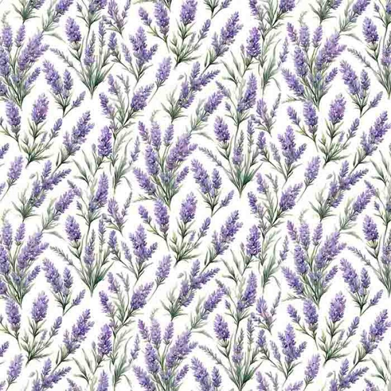 JN25 - TRICOL. COLEÇÃO LAVANDA - LAVANDAS SOLTAS - 100% ALGODÃO - 96358/001