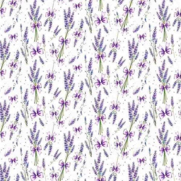 JN25 - TRICOL. COLEÇÃO LAVANDA - LAVANDA E LAÇOS - 100% ALGODÃO - 96361/001