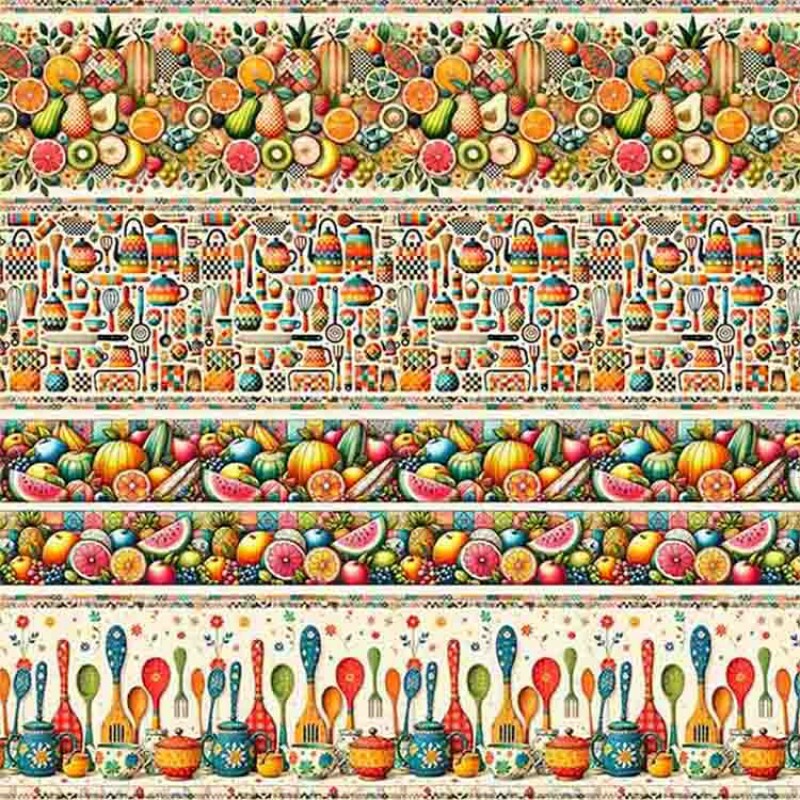 MI25 - COLEÇÃO BARRADO - FRUTAS E UTLESILIOS MI25 - COLEÇÃO BARRADO - FRUTAS E UTLESILIOS