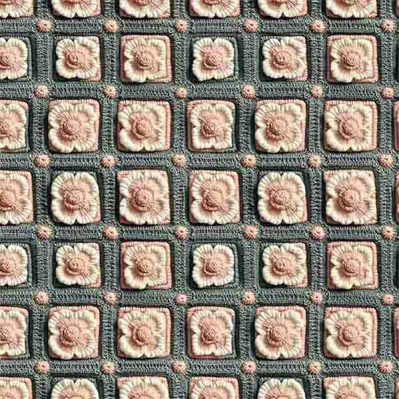 MI25 - TRICOL. COLEÇÃO MOSS - PATCHWORK CROCHE - 100% ALGODÃO 96376/001 MI25 - TRICOL. COLEÇÃO MOSS - PATCHWORK CROCHE - 100% ALGODÃO 96376/001