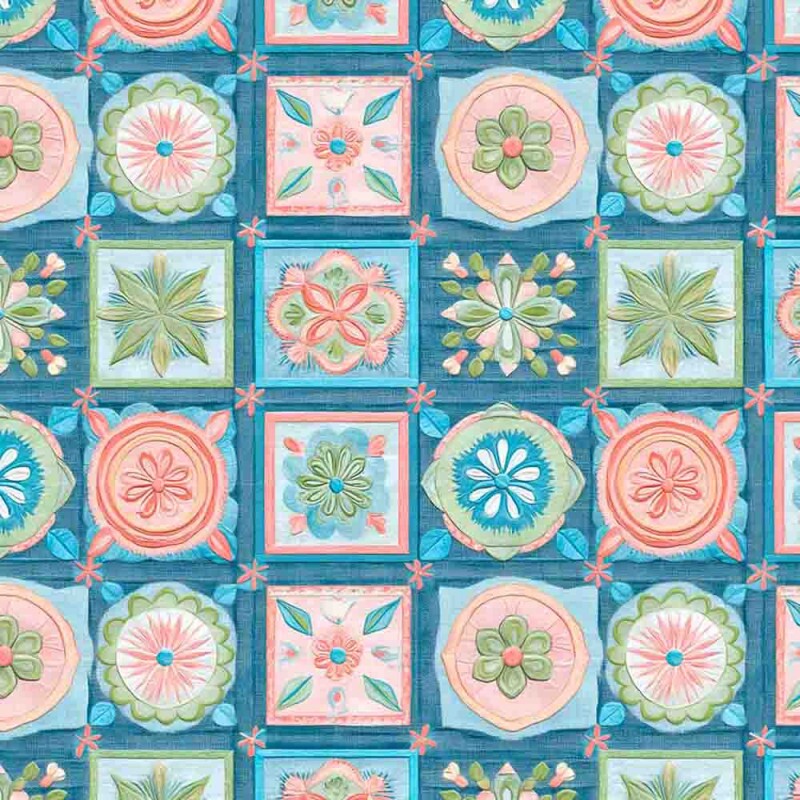 JN25 - TRICOL. COLEÇÃO QUILTED GARDEN - PATCHWORK MANDALAS - 100% ALGODÃO 96433-001 JN25 - TRICOL. COLEÇÃO QUILTED GARDEN - PATCHWORK MANDALAS - 100% ALGODÃO 96433-001