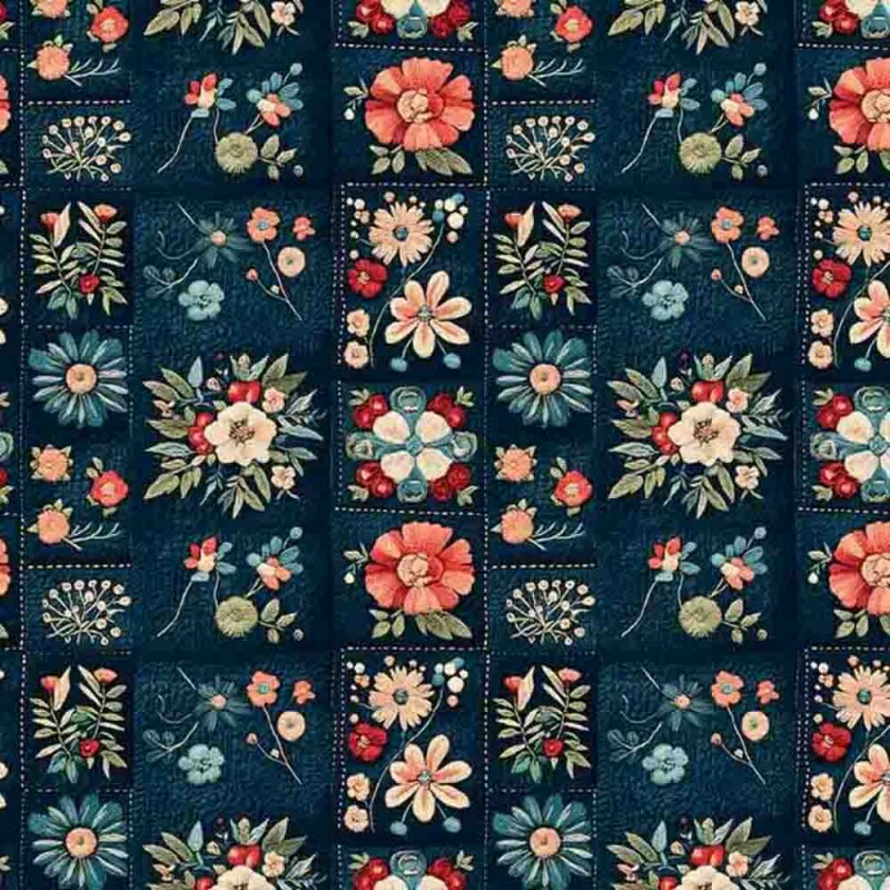 MI25 - TRICOLINE 100% ALGODÃO DIGITAL COLEÇÃO LUNA - FLORAL PATCHWORK MI25 - TRICOLINE 100% ALGODÃO DIGITAL COLEÇÃO LUNA - FLORAL PATCHWORK