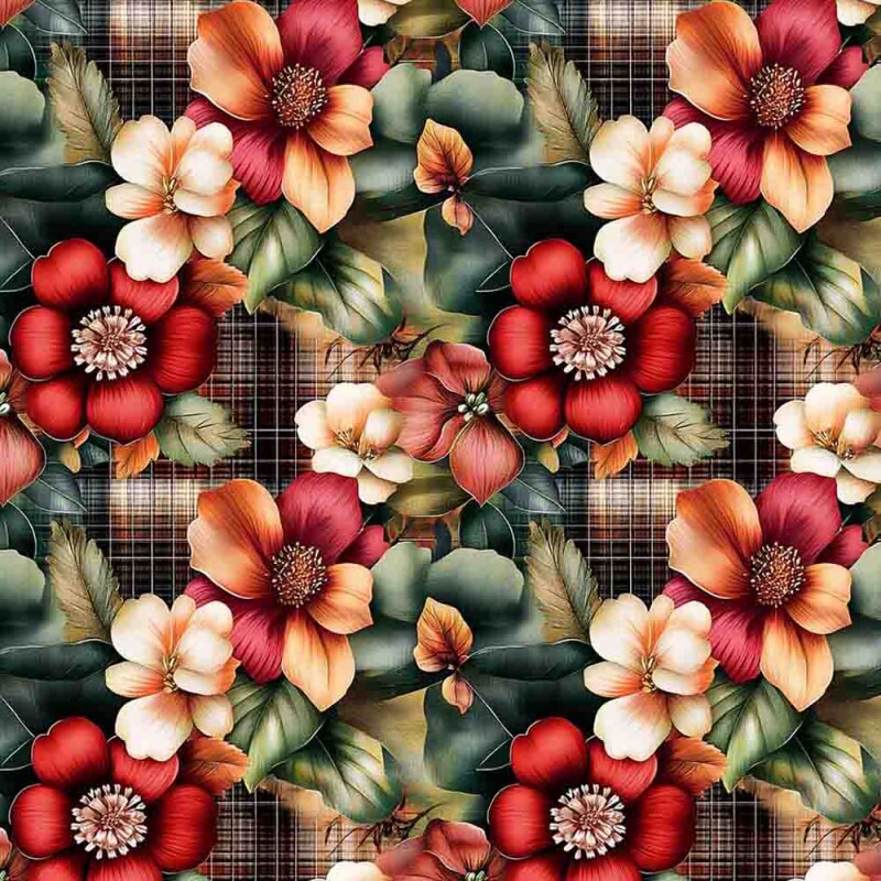 MI25 - TRICOLINE 100% ALGODÃO DIGITAL - MADAGASCAR - FLORAL GRANDE MI25 - TRICOLINE 100% ALGODÃO DIGITAL - MADAGASCAR - FLORAL GRANDE