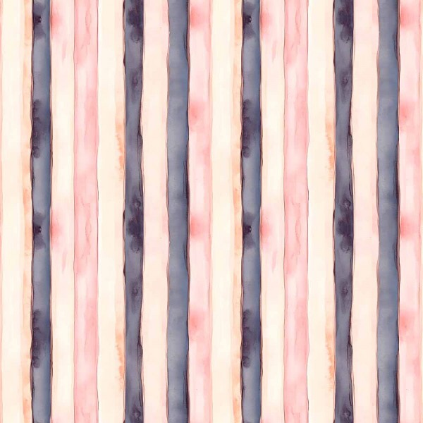 TRICOLINE 100% ALGODÃO DIGITAL  - BUTTERBLUSH - LISTRADO