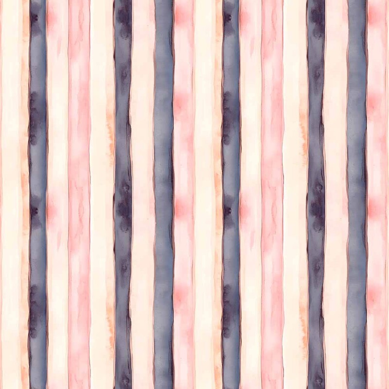 TRICOLINE 100% ALGODÃO DIGITAL  - BUTTERBLUSH - LISTRADO