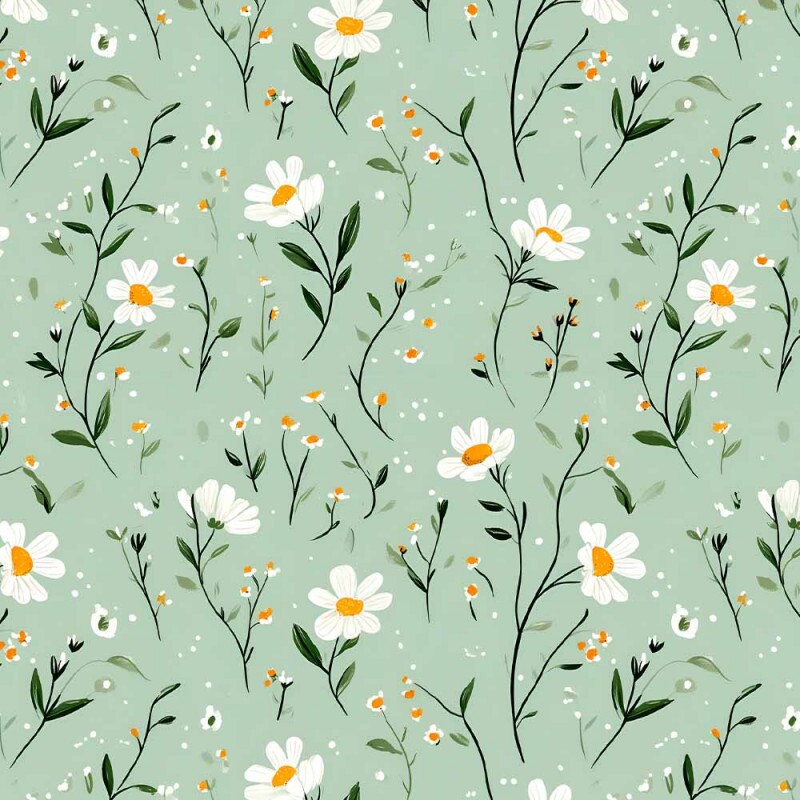 TRICOLINE 100% ALGODÃO DIGITAL - PATAQUADA - FLORAL MARGARIDAS TRICOLINE 100% ALGODÃO DIGITAL - PATAQUADA - FLORAL MARGARIDAS