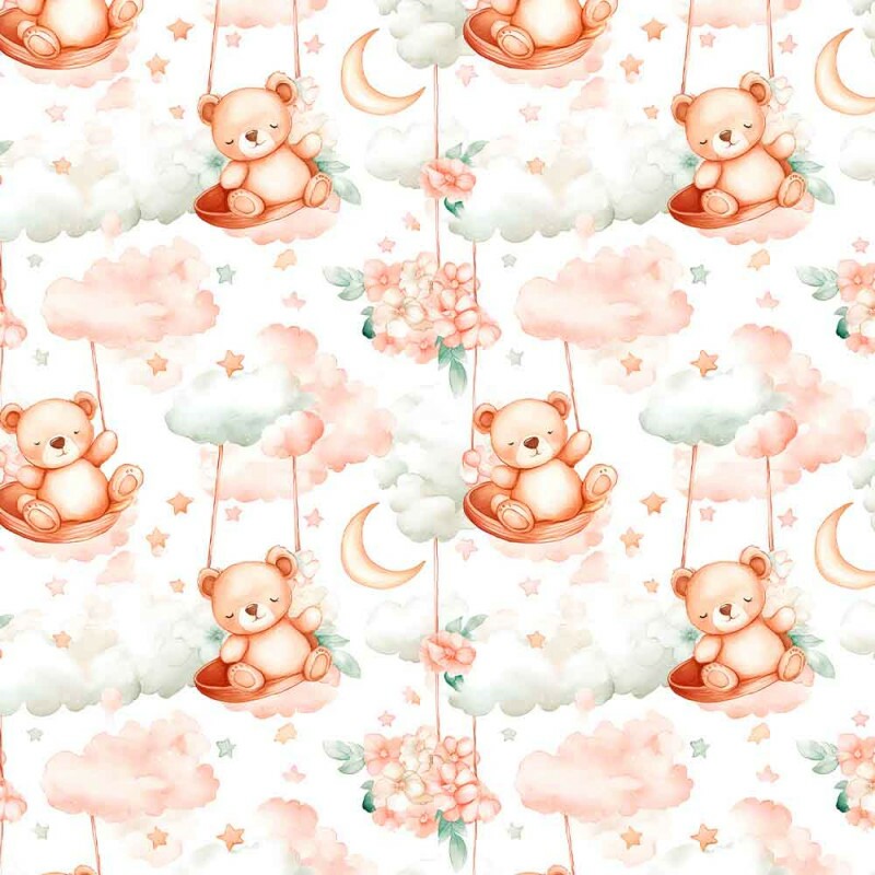 JUN25 - TRICOLINE 100% ALGODÃO DIGITAL - HEAVEN - URSOS JUN25 - TRICOLINE 100% ALGODÃO DIGITAL - HEAVEN - URSOS